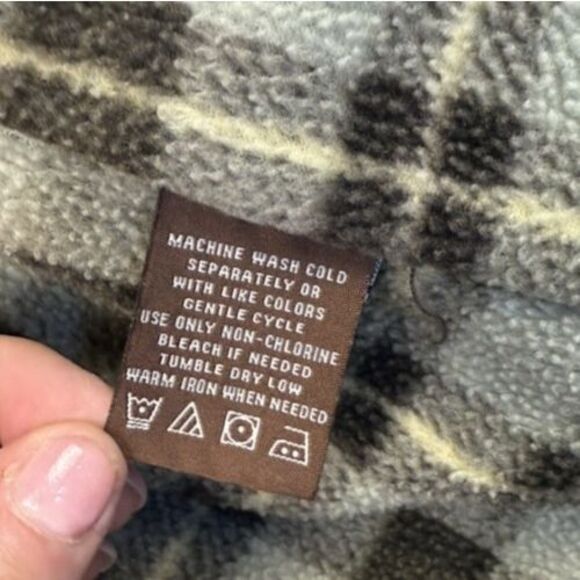 Levis Shirt Mens Large Brown Corduroy Plaid Fleece Lined Button Up Shacket Work - Picture 5 of 10